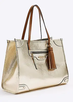 £29.99 • Buy River Island Bag Tote Gold Large Handbag Pocket Shopper New