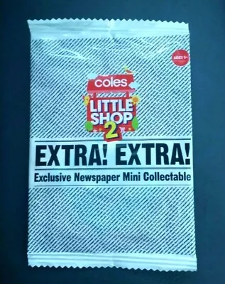 Coles Little Shop 2 Minis - Exclusive Newspaper Mini Collectables UNOPENED  • $6