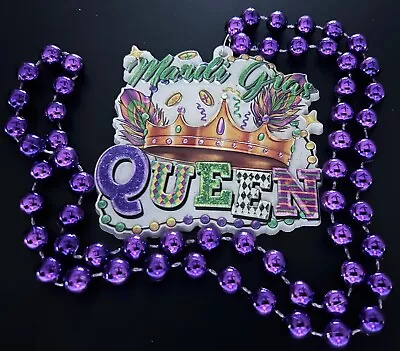 Mardi Gras Queen Medallion Bead Necklace New Orleans Louisiana • $6.95