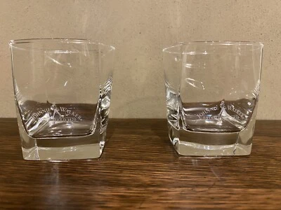 $15 • Buy 2X Heavy Square Johnnie Walker Est 1820 Logo Whisky Barware Spirit Glass 200ml