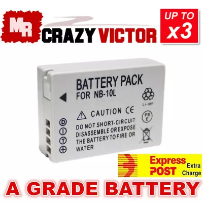 Replacement NB-10L 10LM Battery For Canon PowerShot G1 G15 G16 G1x SX40 SX50 HS • $36.95