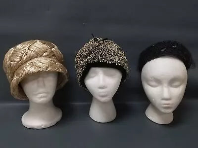 Womens Vintage Hat Lot Mr John Classic Reggi W Pillbox Woven Celluloid • $27.99