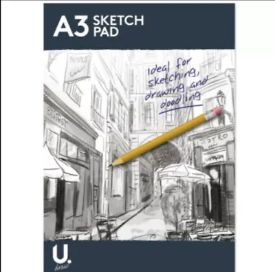 £3.49 • Buy A3 A4 Sketch Pad Book White Paper Artist Sketching Drawing Doodling Art Craft UK