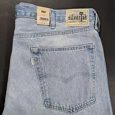 Levi's SilverTab Loose Light Wash Men`s Distress  Jeans Size 32x32 34x30 • $53.93