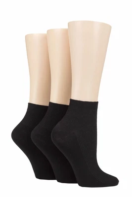 £8.99 • Buy Ladies 3 Pair Elle Ribbed Bamboo Ankle Socks