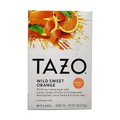 £10.99 • Buy Tazo Teas Wild Sweet Orange Caffeine-Free 20 Filterbags 1.58 Oz (BB-7-23)