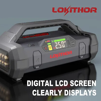 Lokithor Car Jump Starter 2000A Portable Power Bank Charger With Air Compressor • $129.95