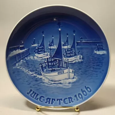 Vintage 1966 BING & GRONDAHL B&G Blue/White Christmas Collectors Plate Denmark  • $11.99