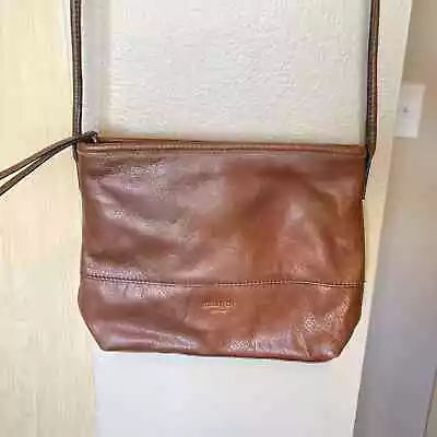 Margot Brown Leather Small Crossbody Purse Bag • $30
