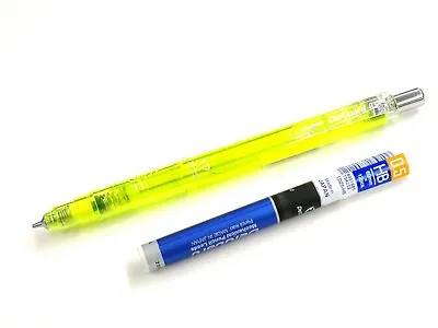 Zebra MAZ84 DelGuard System Mechanical Pencil 0.5mm Free Leads CLEAR YELLOW • $13.47