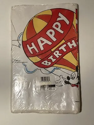 Vintage Beach Disney Mickey Minnie Mouse Birthday Table Cover Table Cloth 54x96 • $7.99