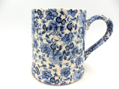 £12.99 • Buy Ditsy Blue Rose Design Tankard Mug By Heron Cross Pottery