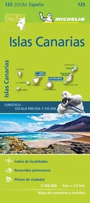 Iles Canaries - Zoom Map 125 9782067217959 Michelin - Free Tracked Delivery • £8.14
