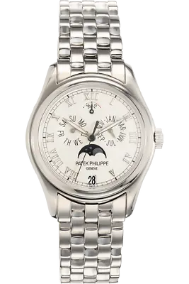 Patek Philippe Annual Calendar 36mm 5036/1G-017 18K White Gold Men's Watch • $39440