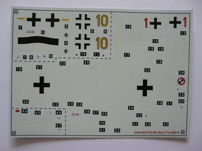 AIRFIX 1:72 01064 FOCKE WULF Fw 190D-9 DECAL SHEET • £1.50