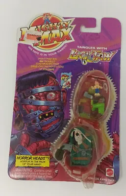 1993 Mattel Bluebird Mighty Max Horror Heads Tangles With Lockjaw SEALED • $69.99