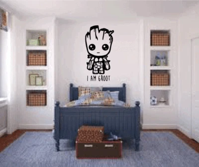 Groot Wall Art Vinyl Sticker Gaming Movie Bedroom  All Colours Xbox Playstation • £5.49