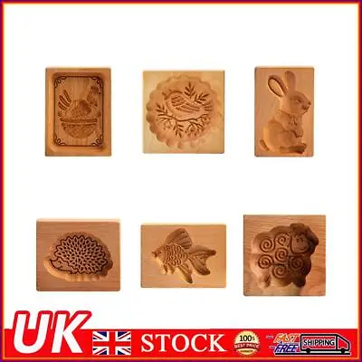 Wooden Animal Bird Cookies Cutter Mold 3D Cake Embossing Biscuit Stamp Tools ✨ • £8.49