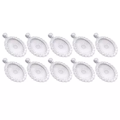 £8.77 • Buy  10pcs Rhinestone Bezel Pendant Trays Blanks Pendant Settings For Jewelry Making