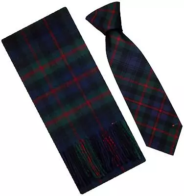 Men Scarf & Tie Gift Set Murray Of Atholl Modern Tartan Plaid Design Lambswool • £48.99