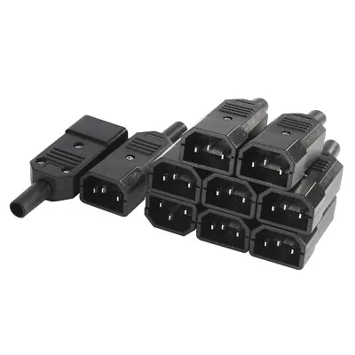 10Pcs 10A Male 3 Terminals Panel Mount IEC320 C14 Power Socket Adapter Connector • $18.39