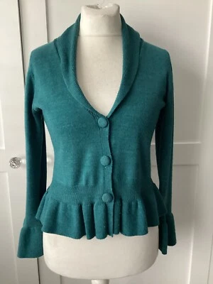 $3.73 • Buy TU Size 12 Green V Neck Collard Long Sleeved Jumper