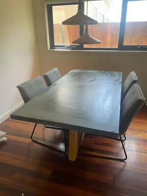 Nick Scali Concrete Dining Table And 6 Chairs • $400