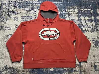 Vintage Ecko Unltd Limited Edition Red EckoCore Hoodie Rhino HipHop - Size XL • $25