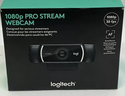 Logitech Pro 1080p Stream Webcam - Black ~AN • $34