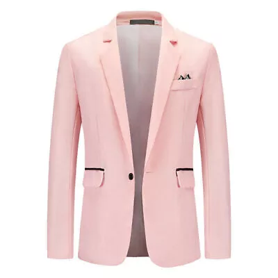 Young Men Formal Blazer Suit Evening Party Wedding Business Jacket Coat Cardigan • $32.20