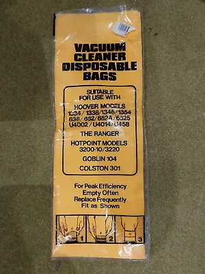 £3.50 • Buy Vintage Vacuum Cleaner Bags Hoover Hotpoint Goblin Colston (x4 Bags)