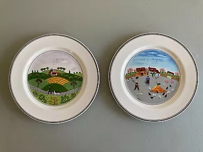 2 Villeroy & Boch Naif Salad Plates (luxembourg) • $19.95