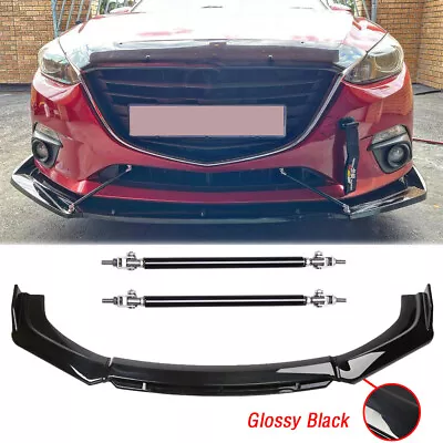 For Mazda CX-3 CX5 CX9 MX-3 MX-6 Front Bumper Lip Spoiler Splitter + Strut Rods • $99.11