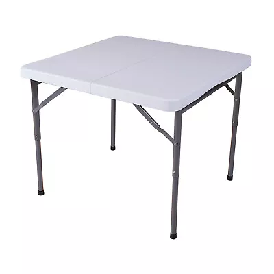 Plastic Development Steel Frame Foldable 34-inch Vinyl Card Table White (Used) • $44.48