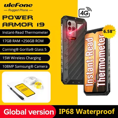 Global Version Ulefone Power Armor 19 Rugged Phone 256GB 108MP 120Hz 66W 9600mAh • $571.44