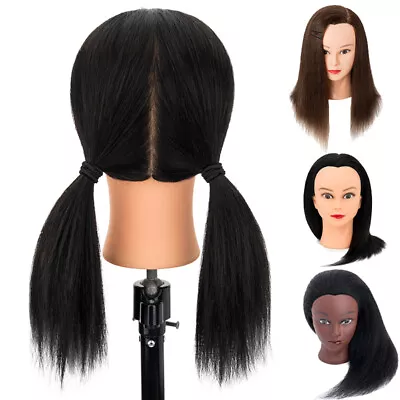 100% Remy Human Hair Mannequin Head Manikin Practice Hairdresser Styling Head • $39.99