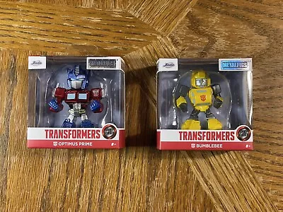 Jada Metalfigs Transformers 2.5” Die-cast Optimus Prime And Bumblebee • $14.99