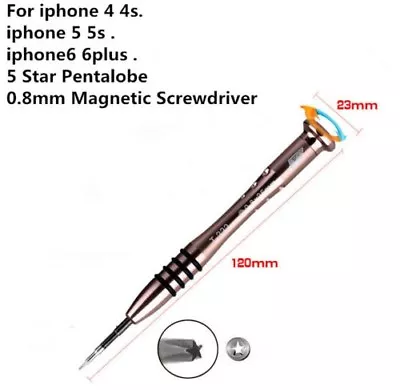 5 Point Star 0.8mm Pentalobe Magnetic Screwdriver Repair Open Tool Fix IPhone P2 • $6.95