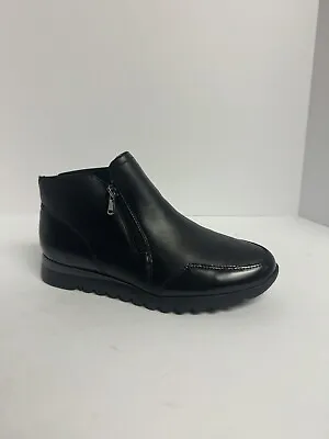 Munro Womens Danika Boot Black Leather Size 8.5W • $125