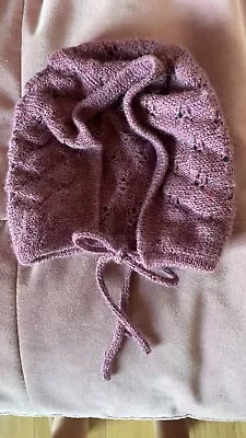 Oeuf NYC Alpaca Wool Bonnet Mauve Purple Baby Toddler 2-4 Yrs • £16.50