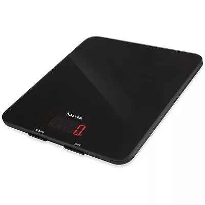 Salter Scale Glass Digital Kitchen Easy Clean Black (Damaged Packaging) • £15.99