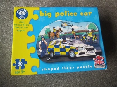 £3.20 • Buy ORCHARD TOYS Shape Floor Jigsaw Puzzle BIG POLICE  CAR  30 Pieces Age 3+  VGC