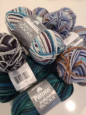 Patons Kroy Sock Yarn 1.75 Oz 166 Yds 4 Ply SuperFine Nylon/Wool - You Choose • $6.50