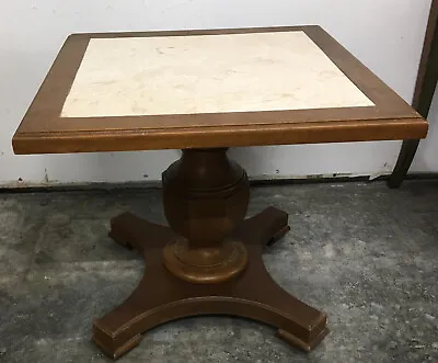 Mid Century Modern Faux Marble Top Mersman Side Table End Square Vintage • $23.99
