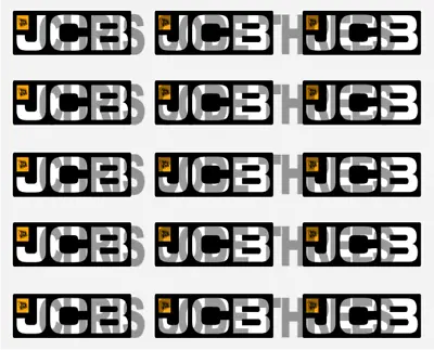 Code 3 Adhesive Vinyl Decals- JCB Logos - 1/50 1/76 1/64 1/87 1/32 • £7.50