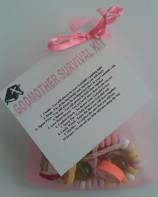 £4.95 • Buy GODMOTHER Survival Kit Christening Baptism Thank You Gift For Godparents 1st P 