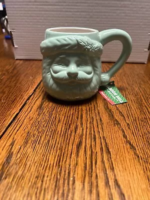 Vintage 20 Oz Sleigh Bell Bistro Green Retro Style Santa Christmas Mug • $18