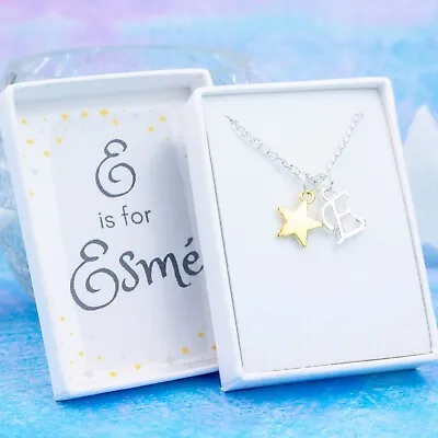 £11.49 • Buy Gold Star Necklace, Personalised Gift, Children's Jewelry, Kids Name Necklace