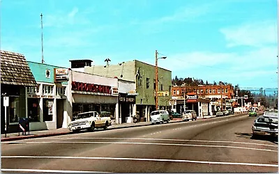 Postcard Willits California C1970s Streetview Rexall - Pepsi - Chevron Signs • $4.88