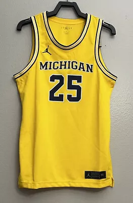 Nike Air Jordan Michigan Wolverines #25 Dri-Fit Jersey Size Medium CD3151 729 M • $62.99